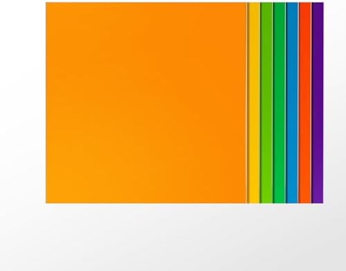 ROBOTIME 7-Pack Double-Sided Colored 1/8" Plywood Sheets - 12 x 12 x 1/8 Inch - Roller-Coated Solid Color 3mm Craft Wood Sheets for Laser Cutting, Engraving & Wood Burning - Assorted Colors