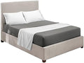 Nestl King Sheets Set - 4 Piece King Size Bed Sheets, Extra Soft, Double Brushed Bedding for King Size, 2 Tone Grey/White Set, Grey Fitted Sheet, White Flat Sheet, White Pillow Case
