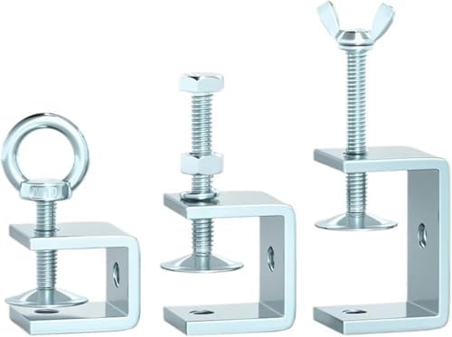 Hose clamp, Galvanized Carbon Steel Tiger Clamp Multiple Shapes Open Height 20-130MM Fixed Device(Butterfly shaped 20)