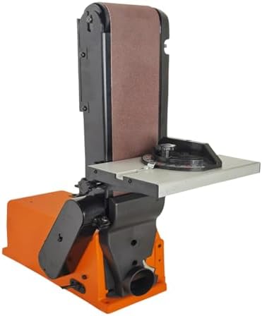 Grinding Wheel Sand Belt Machine Variable Speed Combination Bench Sander Belt Sander Disk with Cast Iron Base