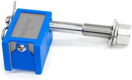 PACLOCK's 80-Series Trailer Hitch Lock, Standard Rekeyable (SR), YK-3" Threaded Pin for Anti-Rattle Hitches, Keyed Differently w/ 2 Keys, Silver