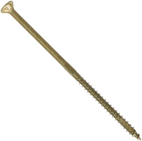 Jake Sales #10 x 4 Bronze Coated Multipurpose Wood Screw Torx/Star Drive Flat Head (1 Pound - 48 Approx. Screw Count) Exterior Coated - ACQ Compatible Wood Screws