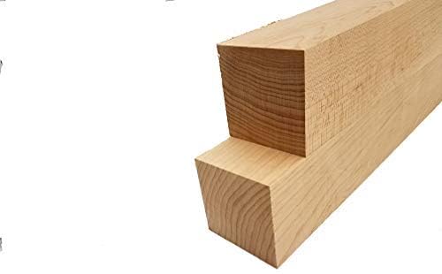 Barrington Hardwoods Hard Maple Lumber Turning Squares - 3" x 3" x 18" (2 Pieces)