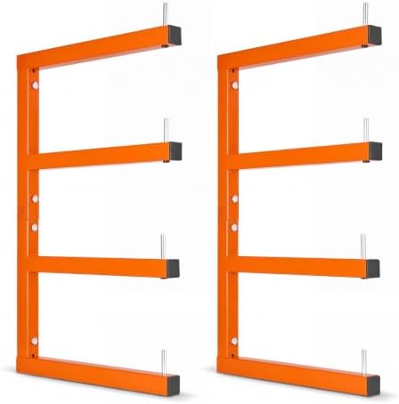 VEVOR Lumber Rack, 4-Tier 2-Pack 220 lbs per Tier, Welded Wood Pipe Storage