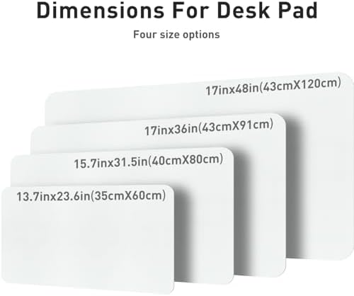 Aothia Leather Desk Pad Protector, Mouse Pad, Office Desk Mat, Non-Slip PU Leather Desk Blotter, Laptop Desk Pad, Waterproof Desk Writing Pad for Office and Home (Barely Grey, 36" x 17")