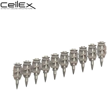 1000x Collated Concrete Nails 7/8 Inch (22mm) for Hilti BX 4 (BX4) Cordless Concrete Nailer, B4 MX Collated Strip, Full Round Head Hardened Steel Pins for Metal Track, Drywall & Concrete