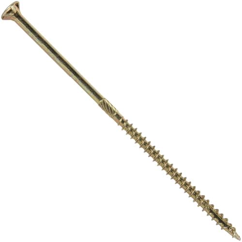 Jake Sales #10 X 5 Gold Star Wood Screw Torx/Star Drive Flat Head (1 Pound - 38 Approx. Screw Count) - Multipurpose Torx/Star Drive Wood Screws