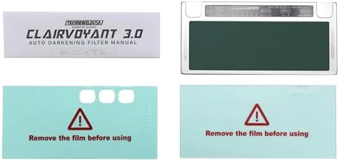 Armour Guard Clairvoyant 3.0 Crystal Clear Blue View 2” X 4.25” Multi Shade Autodarkening Lens