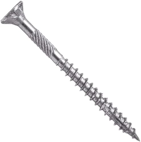 #8 x 2 Silver Star Stainless Steel Wood Screw Torx/Star Drive Head - Grade 305 Stainless Steel Torx/Star Drive Wood Screws - (5 Pound CASE ~6885 Screws)
