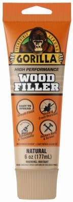 Gorilla 107072 All Purpose Wood Filler, 6-oz. Tube - Quantity 6