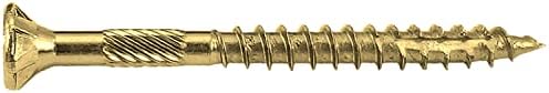 Jake Sales #9 x 2 Gold Star Wood Screw Torx/Star Drive Flat Head (5 POUNDS CASE ~5,264 Screws) - Multipurpose Torx/Star Drive Wood Screws