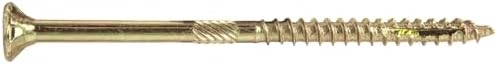 Jake Sales #9 x 3 Gold Star Wood Screw Torx/Star Drive Flat Head (5 Pound CASE ~3,510 Screws) - Multipurpose Torx/Star Drive Wood Screws