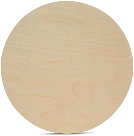 Wood Circles 24 inch, 1/4 Inch Thick, Birch Plywood Discs, Pack of 1 Unfinished Wood Circles for Crafts, Wood Rounds by Woodpeckers