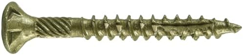 8 x 1-1/2" Bronze Coated Multipurpose Wood Screw Torx/Star Drive Flat Head Exterior Coated - ACQ Compatible - 5 Pound CASE 8,820 Screws