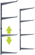 Delta Heavy Duty 4-Tier Lumber Storage Rack Cycle, Holds Up to 640 lbs - Wood Storage Rack with Fully Adjustable Arms - Steel Construction Storage Solution for Garage, Basement & Pantry