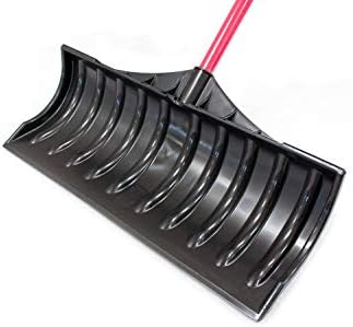 Bully Tools 27" Poly Snow Pusher Fiberglass D-Grip, Made in USA