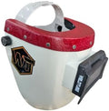 Chopped Leather Top Pipeliner Welding Helmet, Slim Cut Bottom with Aluminum Fasteners & High Visibility HD Gold Coated Lens (with Flip-Front Adapter or No Flip-Front Adapter)