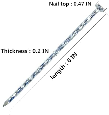 6 Inch 150 Pcs Artificial Turf Stakes Galvanized Spiral Landscape Staples