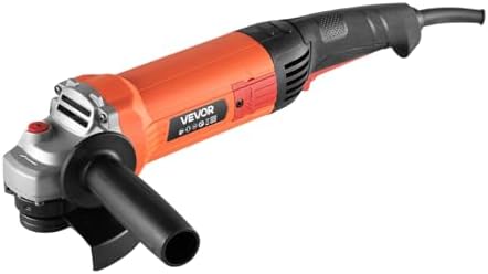 VEVOR Angle Grinder, 5" Electric Grinder Power Tool, 10Amps 10000RPM High-Speed Corded Angle Grinders with 230° Adjustable Dust Guard for Metal Grinding, Cutting, Rust Removal (Disc Not Included)