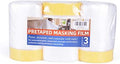 TAPEBEAR Pre-Taped Masking Film Tape and Drape 22" x 65feet 3Rolls