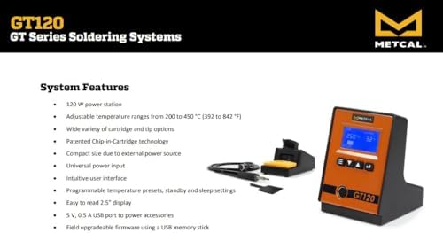 METCAL GT120-HP-T6 120W T6 SYSTEM, (STN,PA,HP-T6C,WS,HC-T6), GT