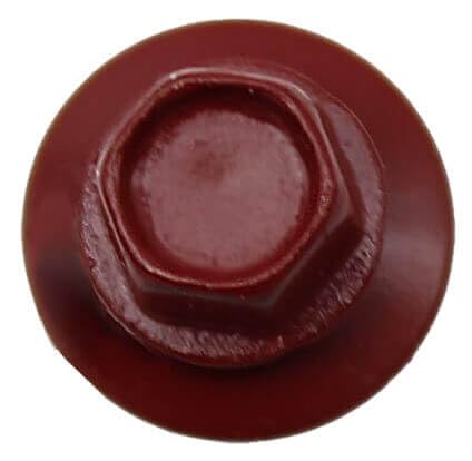 Metal Roofing Screws: (2000) 10 x 1-1/2" Colonial Red Hex Head Sheet Metal Roof Screw. Self Starting Metal to Wood siding Screws. EPDM Washer. Colored Head