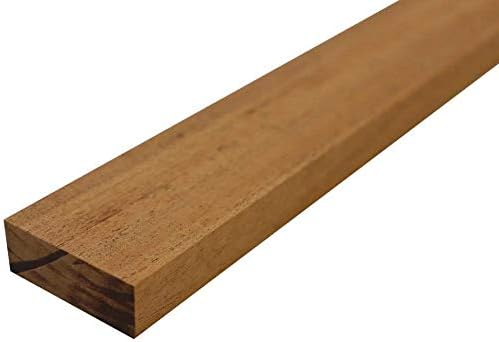 Pack of 2, Sapele Lumber Board - 3/4" x 4" (3/4" x 4" x 12")