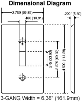 Leviton 2-Toggle 1-Decora/GFCI Device Combination Wallplate, 80421-W, White