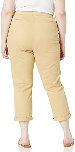 Amazon Essentials Women's Mid-Rise Slim-Fit Stretch Cropped Capri Pants (Available in Plus Size)