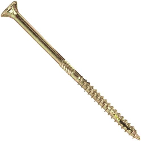 Jake Sales #9 x 3-1/8" Gold Star Wood Screw Torx/Star Drive Flat Head (5 POUNDS - 375 Approx. Screw Count) - Multipurpose Torx/Star Drive Wood Screws