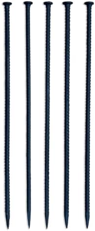 Sandbaggy 24" Steel Rebar Stakes with Nail Head - Garden Stakes (#4 Rebar - 1/2" Diameter) - l-Shape - Ground Stake, Pins, Landscaping Spikes, Construction (60, Count)