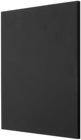 MECCANIXITY UHMW Sheet Ultra High Molecular Weight Polyethylene Sheet, 3/16" Thick Hard HDPE Plastic Sheet Board for DIY Craft 12" x 12" Black