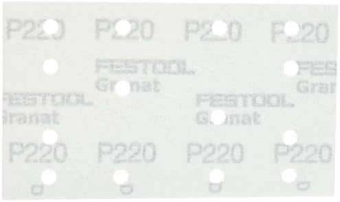 Festool 497123 Granat P220 Grit RTS (80x133mm) Rectangular Abrasive Sanding Sheets, 100-Pack