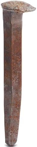 1 Pcs 4.7'' Railroad Spike Carbon Steel Rail Road Spike Ties, Rust Red