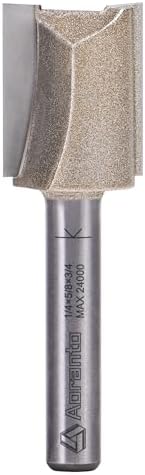 Straight Router Bits 1/4" Shank, 5/8" Cut Diameter, 3/4" Cut Length, Useful for Plunging Capabilities for Cutting Grooves, Dados, Mortising