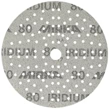 Mirka Iridium 6 Inch 80 Grit Premium Ceramic Blend Sanding Discs, 50 Pack