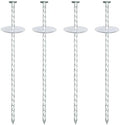 10" 40 Pack Galvanized Metal Landscape Stakes Heavy Duty Anchoring Spikes