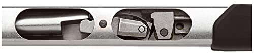 Stahlwille 50204030 1/2-Inch Drive Click-type Torque Wrench w/Permanently Installed Ratchet & Dual Stop Signal, Has Twin Scales & Integrated Magnifier for Rapid Setting, Wear Resistant, 60-300 N·m