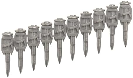 100x Collated Concrete Nails 1-1/16 Inch (27mm) for Hilti BX 4 (BX4) Cordless Concrete Nailer, B4 MX Collated Strip, Full Round Head Hardened Steel Pins for Metal Track, Drywall & Concrete