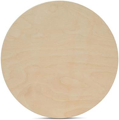 Wood Circles 14 inch 1/2 inch Thick, Unfinished Birch Plaques, Pack of 5 Wooden Circles for Crafts and Blank Sign Rounds, by Woodpeckers