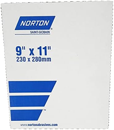 Norton Sandpaper Sheet, ProSand 80 Grit Sandpaper, Coarse Sanding Sheet, Pack of 50 Sanding Sheets