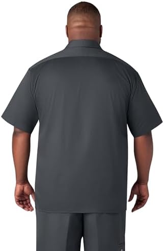 Dickies Men’s Short Sleeve Work Shirt – Durable Twill Button Down Shirts for Men, Lightweight Uniform for Daily Wear