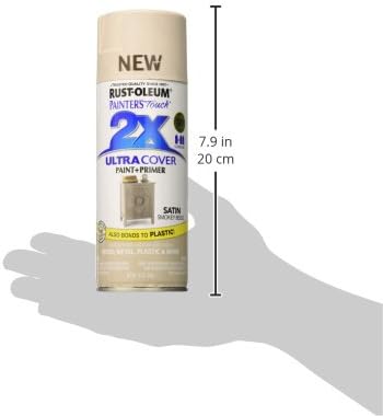 Rust-Oleum 334092 Painter's Touch 2X Ultra Cover Spray Paint, 12 oz, Satin Smokey Beige (Pack of 4)