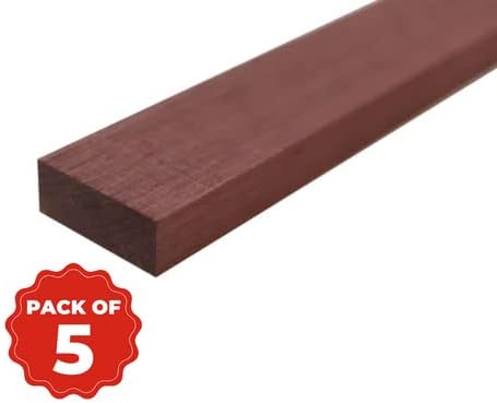 Exotic Wood Zone's Combo Pack 5, Purpleheart Lumber/Cutting Board | 3/4” x 2” x 18”