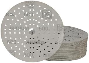 Mirka Iridium 6 Inch 600 Grit Premium Ceramic Blend Sanding Discs, 50 Pack