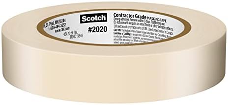 Scotch Painter's Tape Original Multi-Surface Painter's Tape, 2090, 9 Rolls & Scotch Contractor Grade Masking Tape, Tan, Tape for General Use, Multi-Surface Adhesive Tape, 0.94 Inches x 60.1 Yards