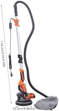 850W Variable Speed Drywall Sander, 110V Electric Ceiling Wall Sander 1300-2800RPM Power Sander Drywall for Decoration Companies and Property Management (Orange)