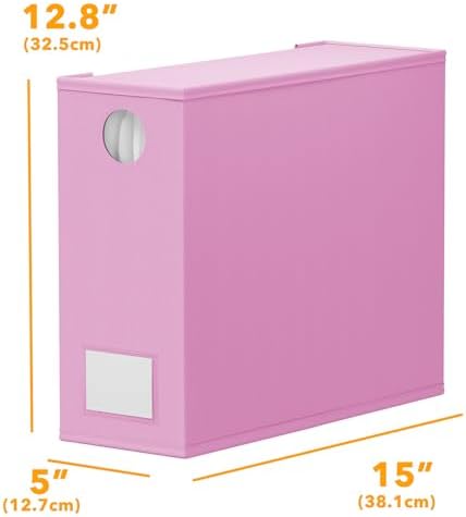 SpaceAid 3 Pack Bed Sheet Organizers and Storage, Foldable Sheet Organizer for Linen Closet, Set Folder Keeper with Window XL (Queen & King Size) Bedding Container (Pink, 3 Pack)