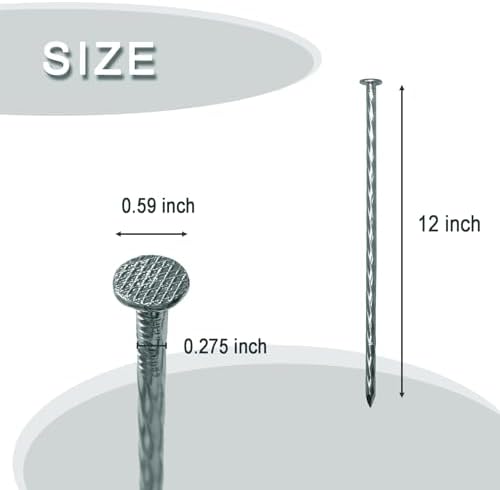 12 Inch 25 Pcs Artificial Turf Stakes Galvanized Landscape Stakes