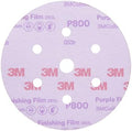 3M 30770 Hookit Purple 6" P800 Grit Dust-Free Finishing Film Disc